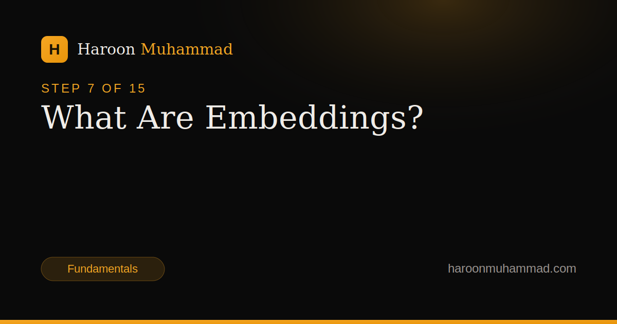What Are Embeddings? — AI Engineering Roadmap by Haroon Muhammad