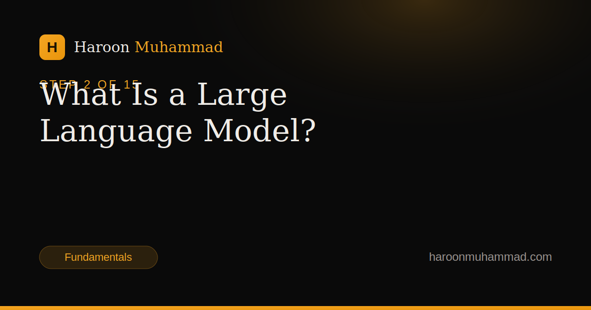 What Is a Large Language Model? — AI Engineering Roadmap by Haroon Muhammad
