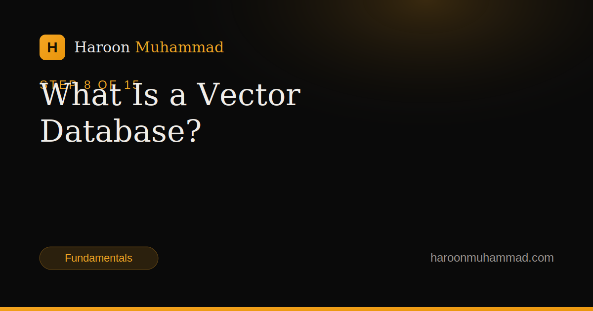 What Is a Vector Database? — AI Engineering Roadmap by Haroon Muhammad